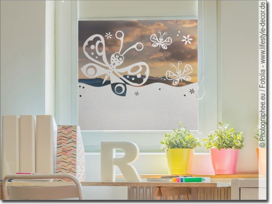 Preview: Sichtschutzfolie Schmetterlinge