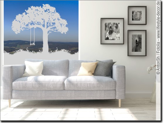 Preview: Sichtschutzfolie Sommerlandschaft Preview: Sichtschutzfolie Sommerlandschaft