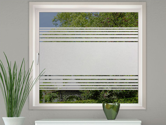 Fensterfolie mit Streifen