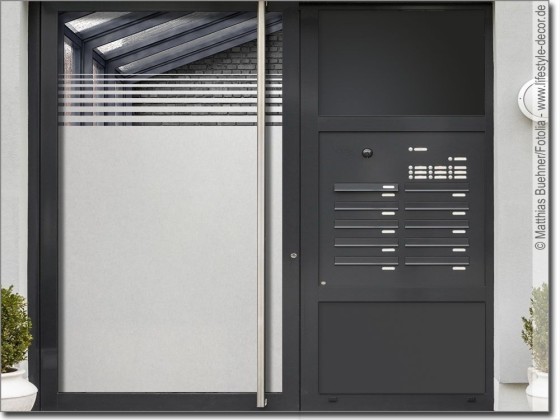 Preview: Sichtschutzfolie Streifendekor Milchglas