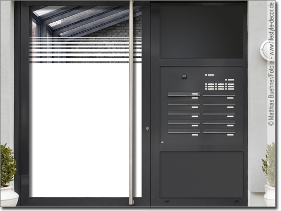Preview: Sichtschutzfolie Streifendekor Milchglas