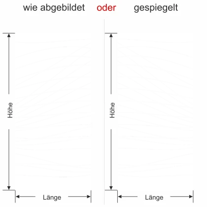 Sichtschutzfolie mit Streifenmuster - Ansicht Farbauswahl und Ausrichtung