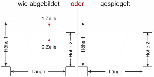 Preview: Sichtschutzfolie mit Wunschtext für Tanzschule- Ansicht Ausrichtung mit Farbauswahl Vorschlag 2