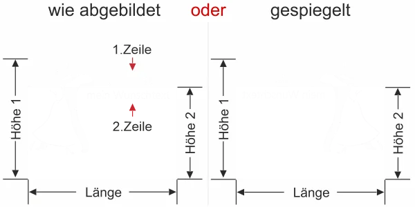 Sichtschutzfolie mit Wunschtext für Tanzschule- Ansicht Ausrichtung mit Farbauswahl Vorschlag 2