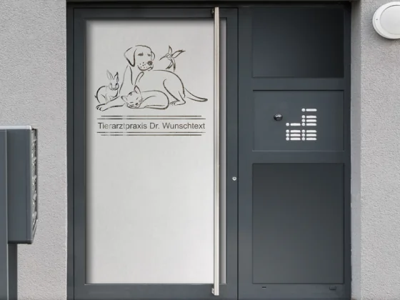 Sichtschutzfolie für die Tierarztpraxis