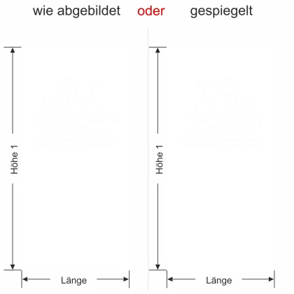Sichtschutzfolie für die Tierarztpraxis - Ansicht Ausrichtung und Farbauswahl