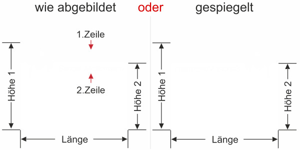 Preview: Sichtschutzfolie mit Wunschtext für Tierarzt - Ansicht Ausrichtung mit Farbauswahl Vorschlag 1