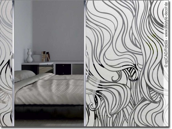 Preview: Sichtschutzfolie Wellenlinien