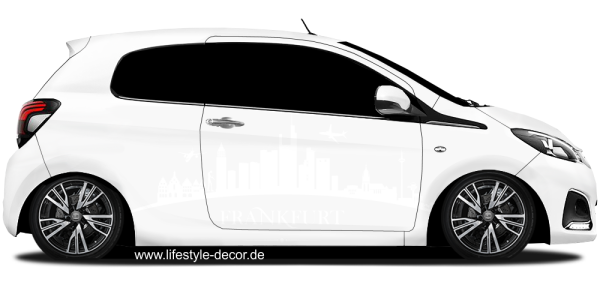 Preview: Autoaufkleber Skyline Frankfurt Preview: Autoaufkleber Skyline Frankfurt