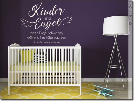 Preview: Wandtattoo Spruch Kinder sind Engel