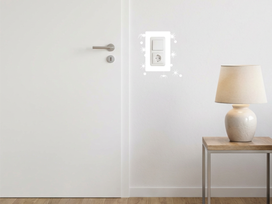 Preview: Steckdosentattoo Motiv 8 Spinnen