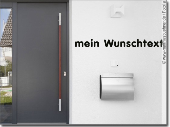 Preview: Textaufkleber für Fassaden mit Wunschtext Nr. 15