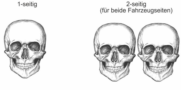 Preview: Totenkopf Auto Aufkleber Preview: Totenkopf Auto Aufkleber