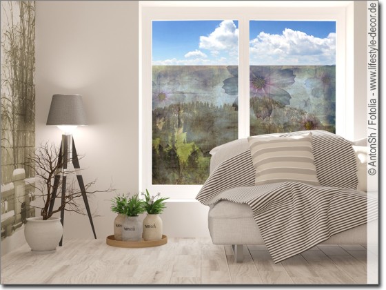 Preview: Fensterfolie Vintage Blumen Preview: Fensterfolie Vintage Blumen