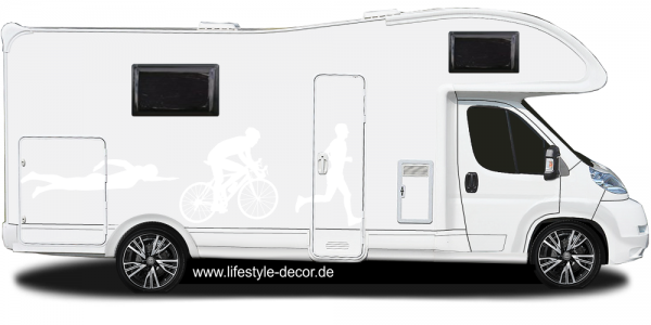 Preview: Triathlon Aufkleber Wohnmobil