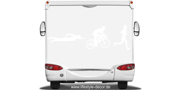 Preview: Triathlon Aufkleber Wohnmobil