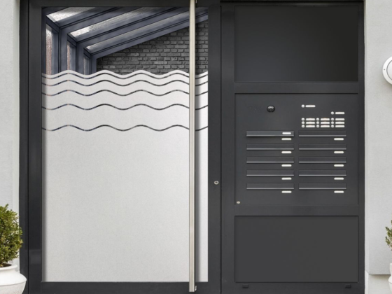 Preview: Tür Sichtschutzfolie Wellen