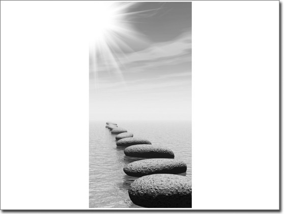 Preview: Türposter Steine im Wasser