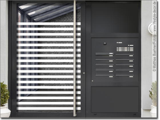 Preview: Türdekorfolie Streifen 5/5 cm