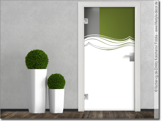 Preview: Türfolie Sichtschutz Wellen Preview: Türfolie Sichtschutz Wellen