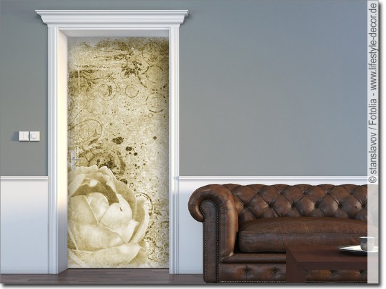 Preview: Türposter Rose selbstklebend