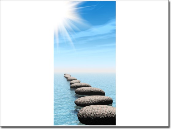 Preview: Türposter Steine im Wasser