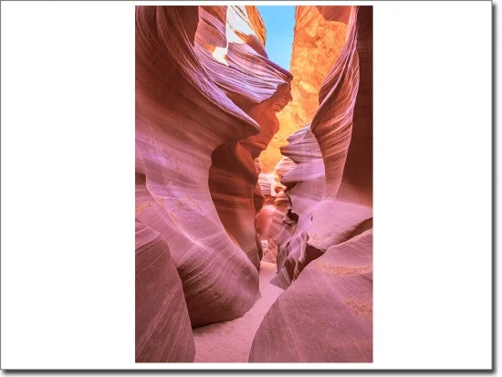 Selbstklebendes robustes Türtattoo mit Bild des Antelope Canyon in den USA