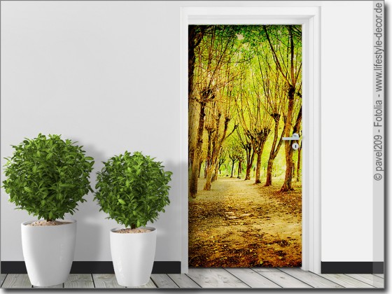 Preview: Türtattoo Herbstwald