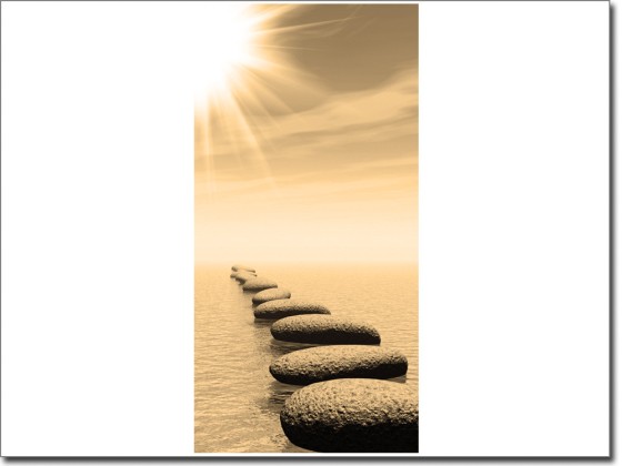 Preview: Türposter Steine im Wasser