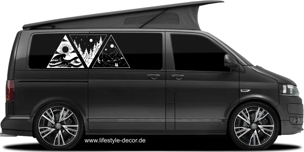 Autoaufkleber Drwiecke Berge Wald & Meer