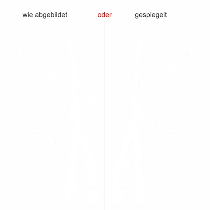 Wandtattoo mit Bambus Pflanze - Ansicht Ausrichtung und Farbauswahl