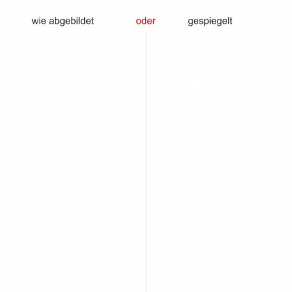 Preview: Wandtattoo Bambusstrauch Preview: Wandtattoo mit Bambusstrauch - Ansicht Ausrichtung und Farbauswahl