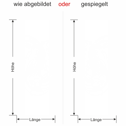 Preview: Wandbanner mit einem Koi - Ansicht Ausrichtung mit Farbauswahl