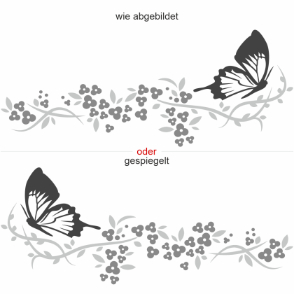 Preview: Buntes Wandtattoo Blütenzauber Falter Preview: Buntes Wandtattoo Blütenzauber Falter