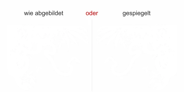 Wandtattoo mit Dschungel - Ansicht Ausrichtung und Farbauswahl