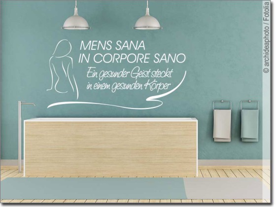 Preview: Wandspruch Ein gesunder Geist