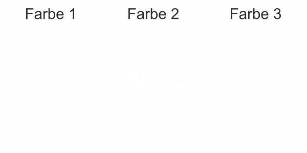Preview: Farbiges Wandtattoo Flower Ornament - Ansicht Farbauswahl