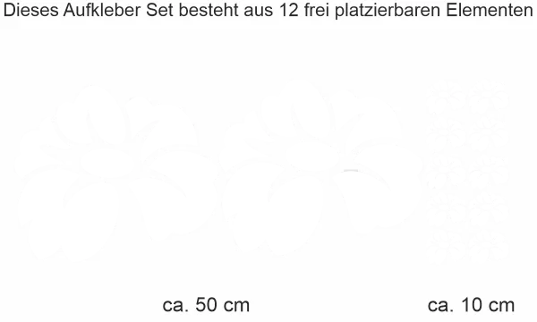 Wandaufkleber Flower Set