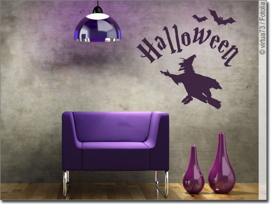 Preview: Wandaufkleber Halloween Hexe Preview: Wandaufkleber Halloween Hexe