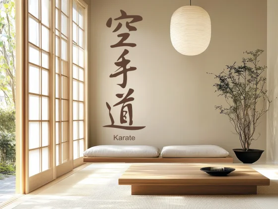 Wandtattoo mit japanischem Zeichen für Karate