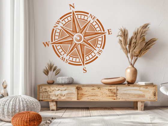Preview: Wandaufkleber Kompass