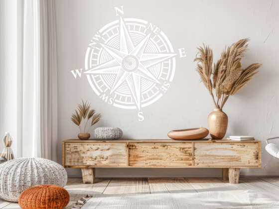 Preview: Wandaufkleber Kompass