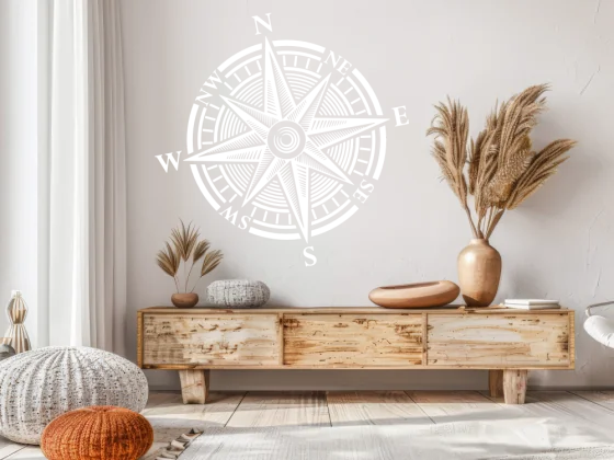 Wandaufkleber Kompass