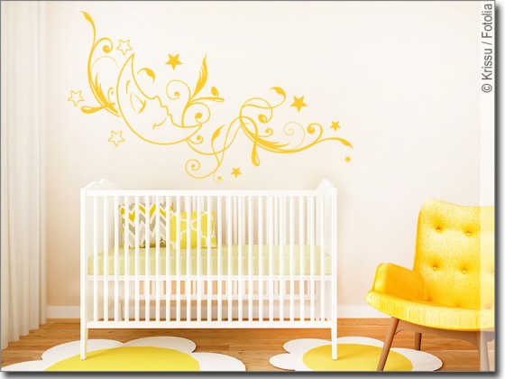 Preview: Wandtattoo mit Mond