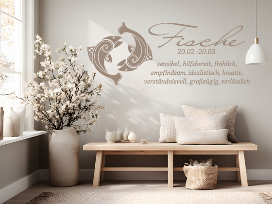 Preview: Wandaufkleber Sternzeichen Fische