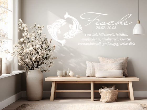 Preview: Wandaufkleber Sternzeichen Fische