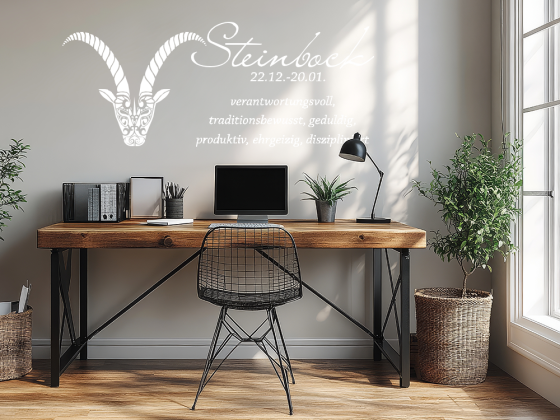 Preview: Wandaufkleber Sternzeichen Steinbock