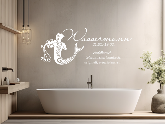 Preview: Wandaufkleber Sternzeichen Wassermann