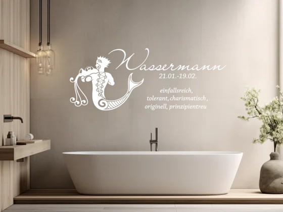 Wandaufkleber Sternzeichen Wassermann