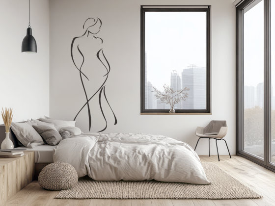 Preview: Wandaufkleber Stilvolle Frau